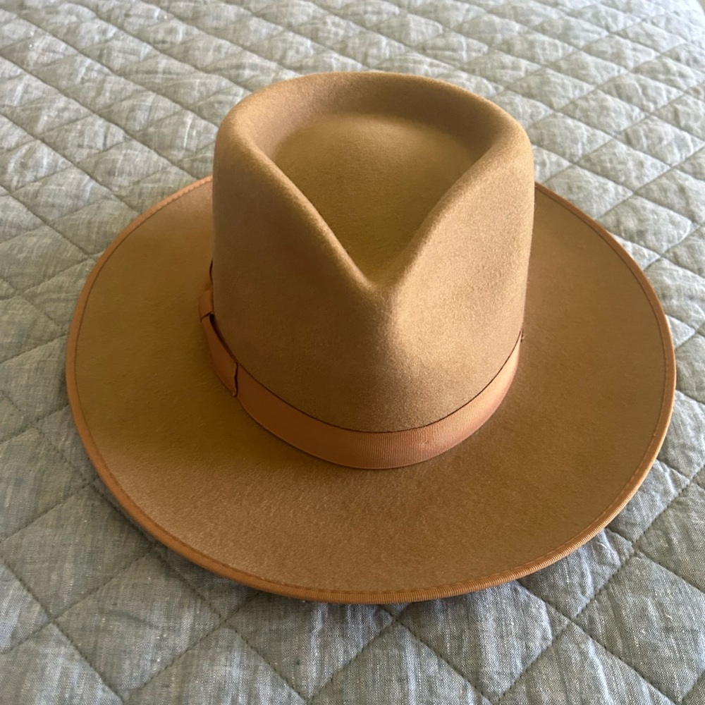 Gigi Pip Monroe Rancher Fedora Brown Felt Wool Fall Hat Womens Size S/M 57 - Picture 2 of 6